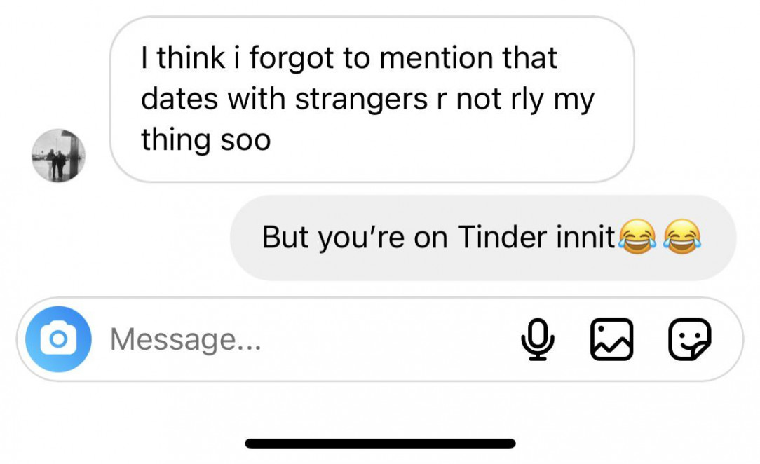 Matched with a girl and when I’m scheduling a date she says this