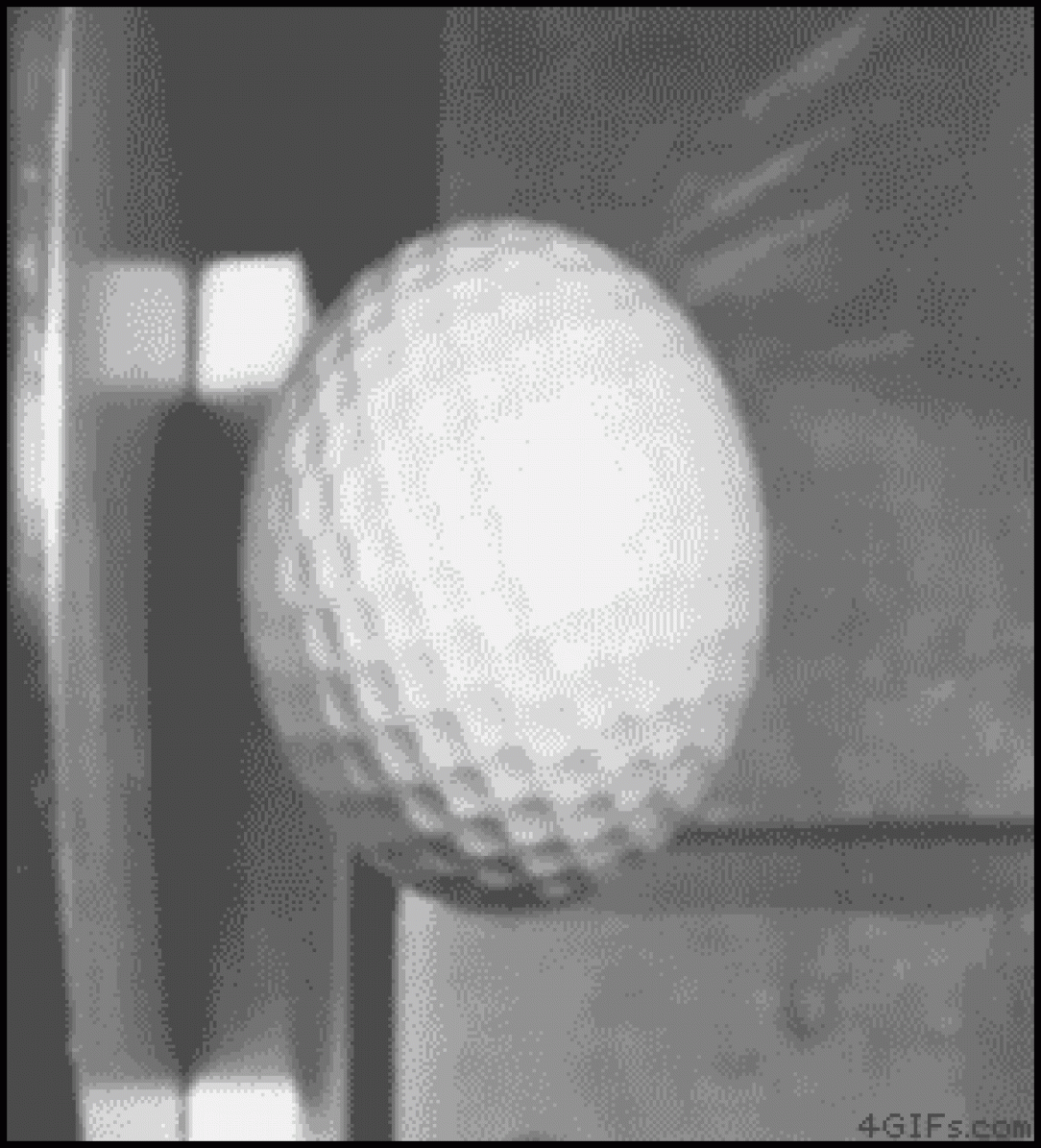 Golf ball bounce in slow-mo