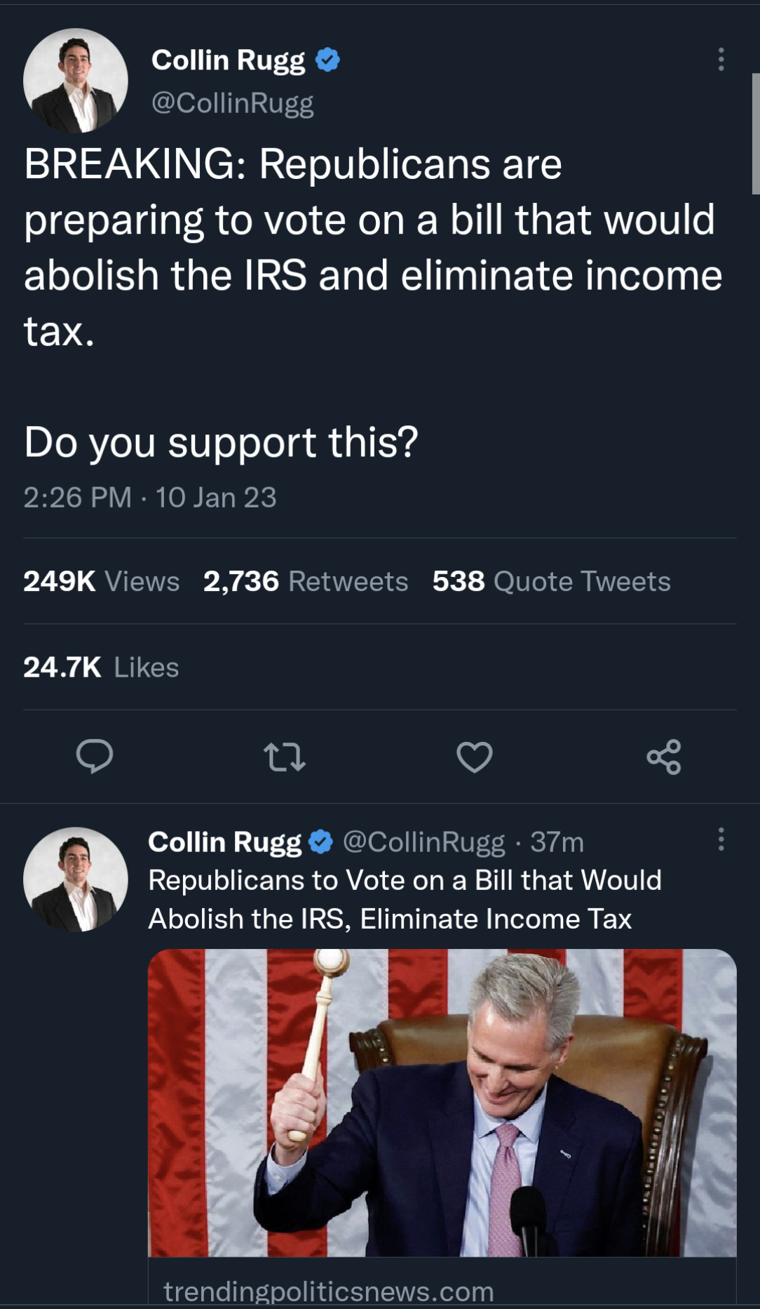 to get rid of the IRS