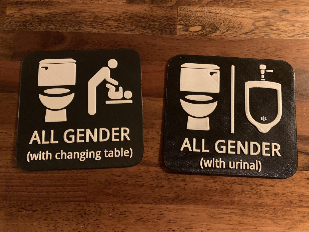 I’m opening a brewery/taproom and modified the men/women restrooms to all gender!