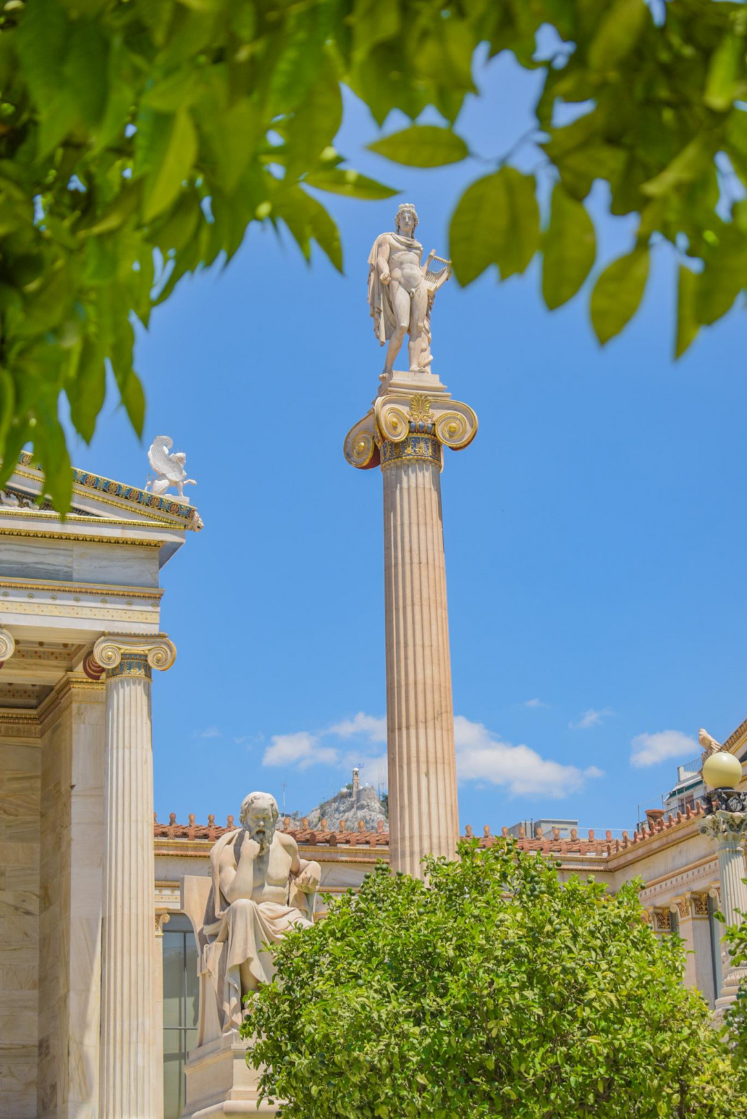 ACADEMY OF ATHENS AND MOUNT LECABETTUS IN THE BACKROUND