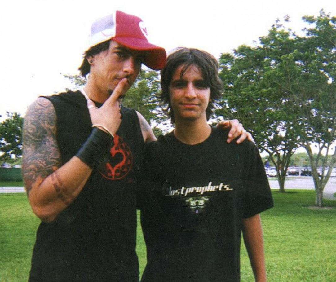Meeting Ian Watkins of Lostprophets in 2003 at age 15 with his suggestive pose