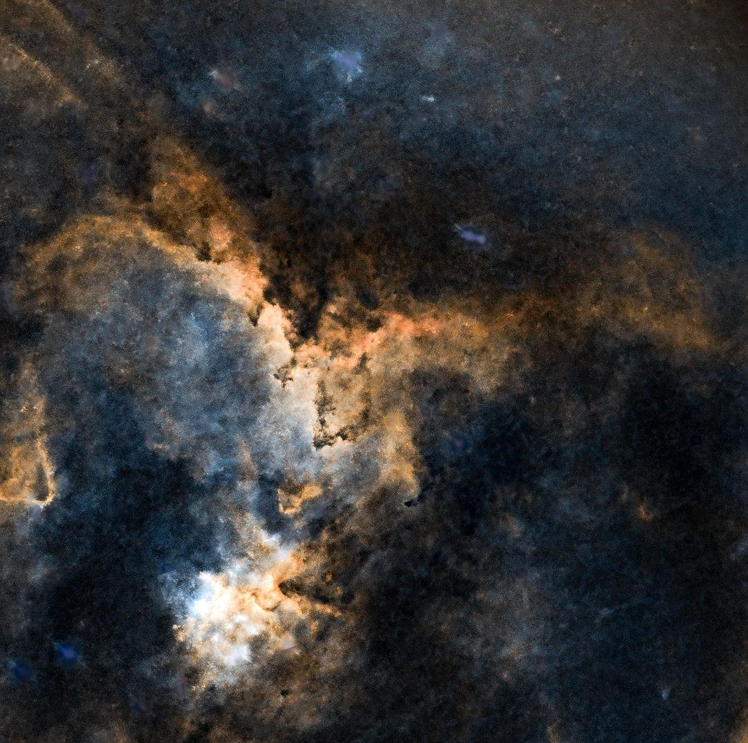 Starless heart of the Heart Nebula