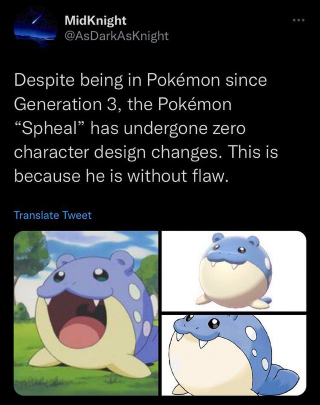 Spheal, The flawless being