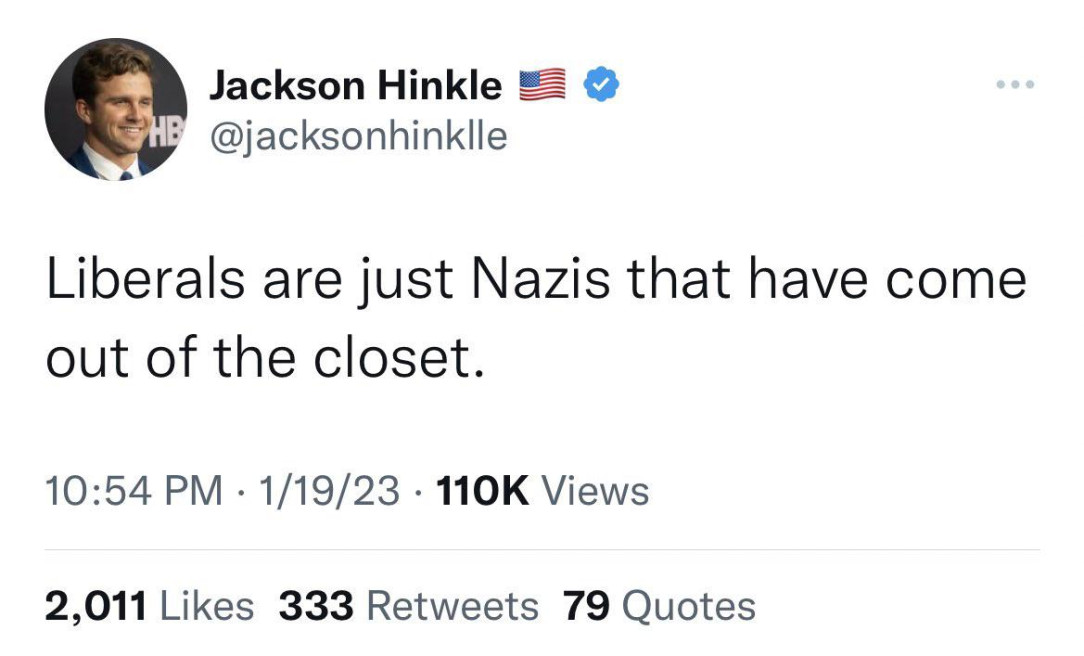 “Liberals are just Nazis that have come out of the closet. ”