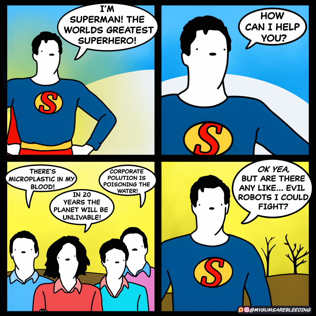 Save us, Superman!