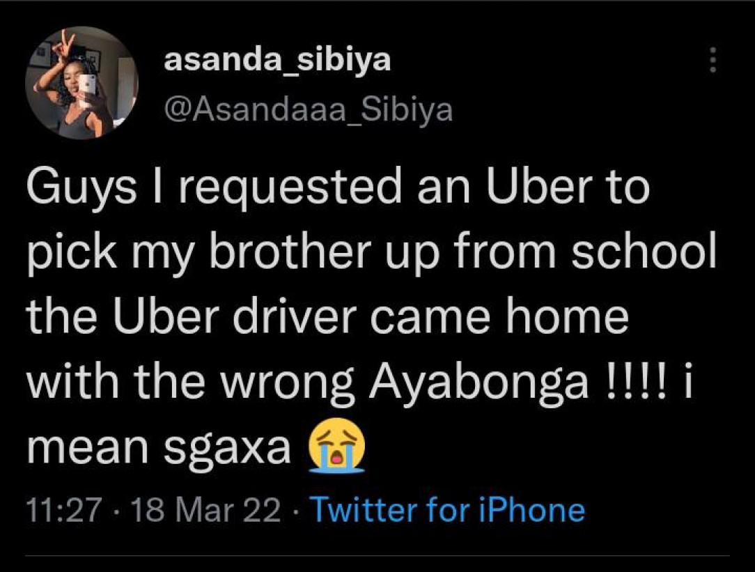 Now why would the wrong Ayabonga get in the car?