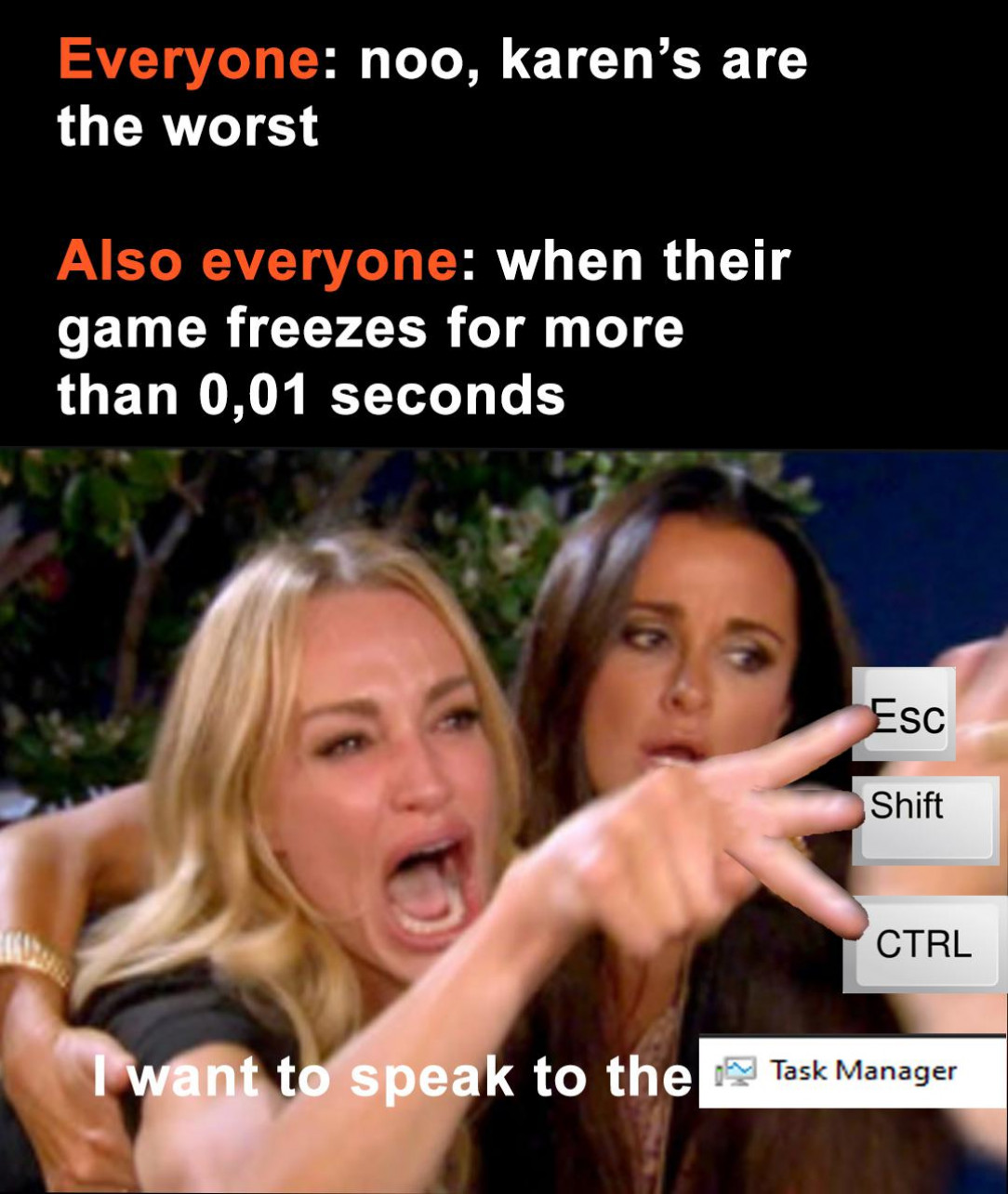 Ctrl + shift + esc