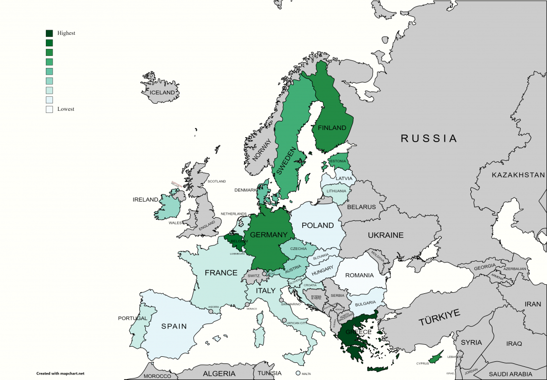 Proportion of innovation of enterprises observed in the European Union in the last Eurostat 2018-2020 survey