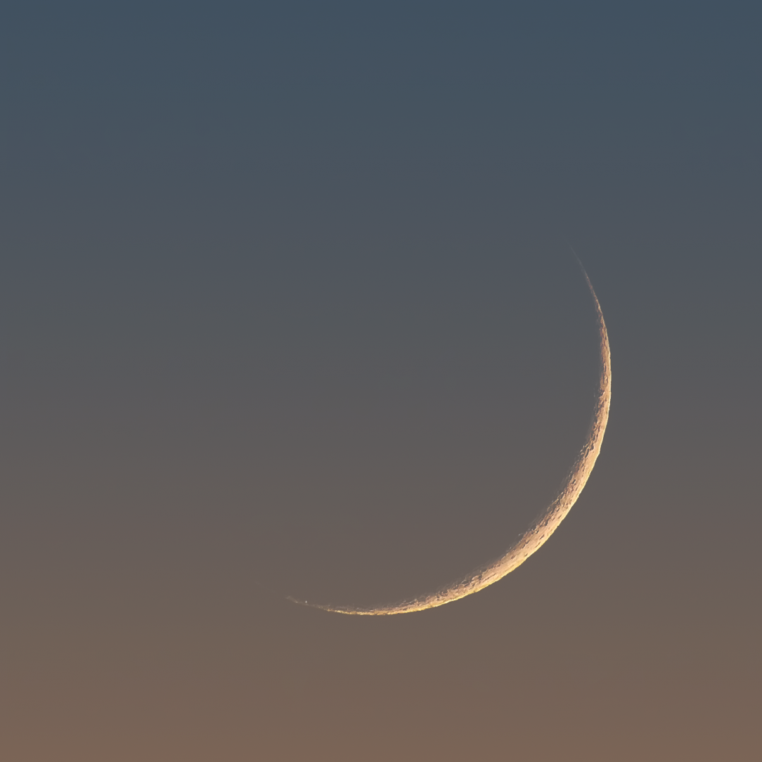 Crescent Moon during today sunset