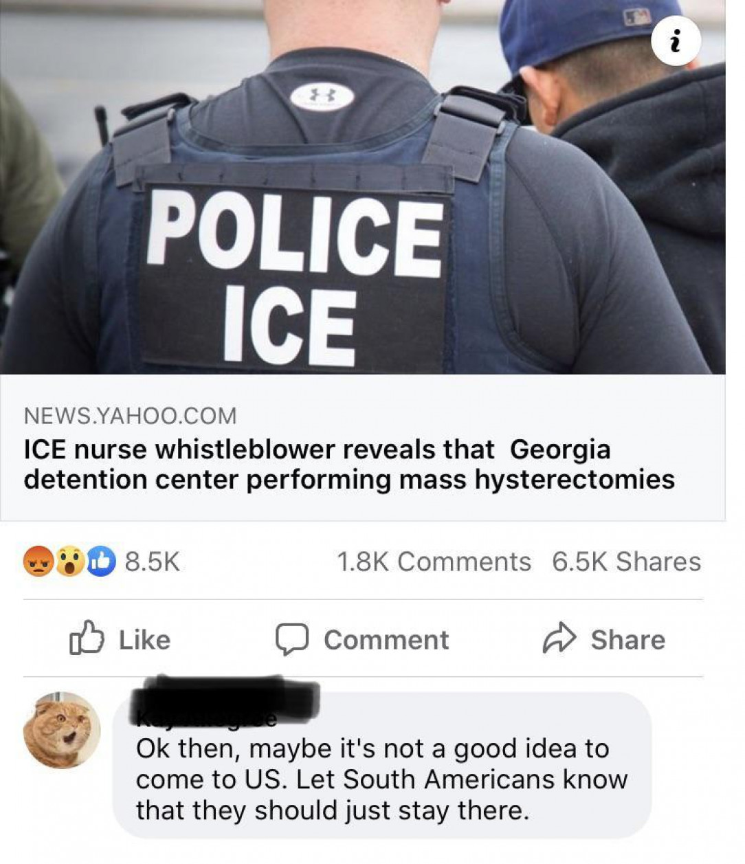 Thinking it’s ok to perform unnecessary surgery on people detained by ICE
