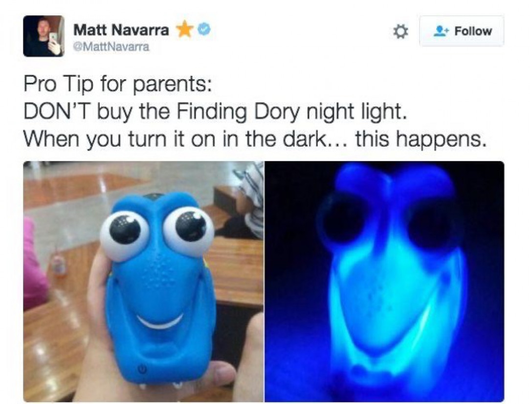 This Finding Dory night light is perfect for kids!