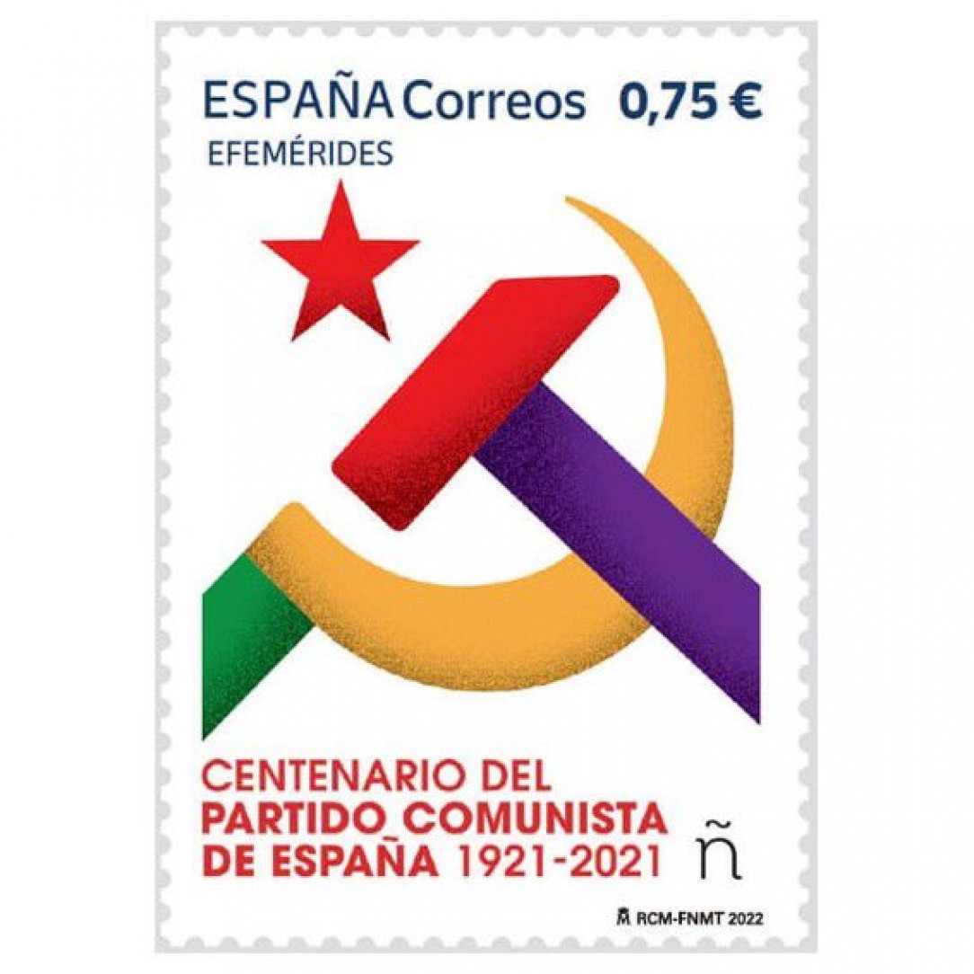 Spain releases a stamp series commemorating the 100th anniversary of the communist party