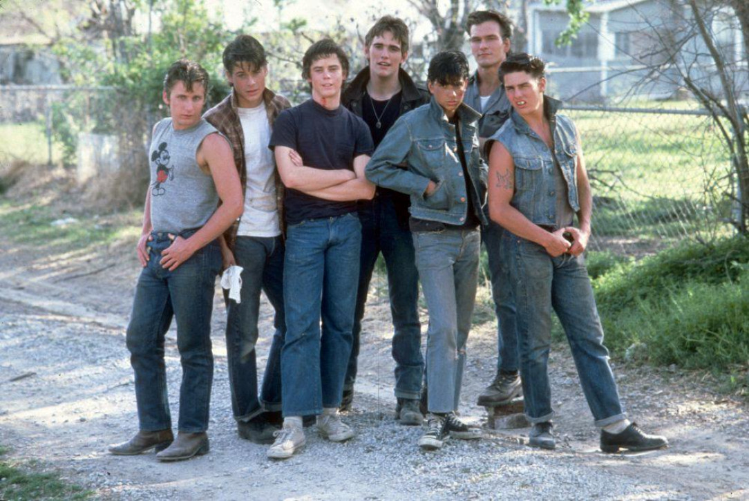 Emilio Estevez, Rob Lowe, C Thomas Howe, Matt Dillon, Ralph Macchio, Patrick Swayze and Tom Cruise (1983 The Outsiders)