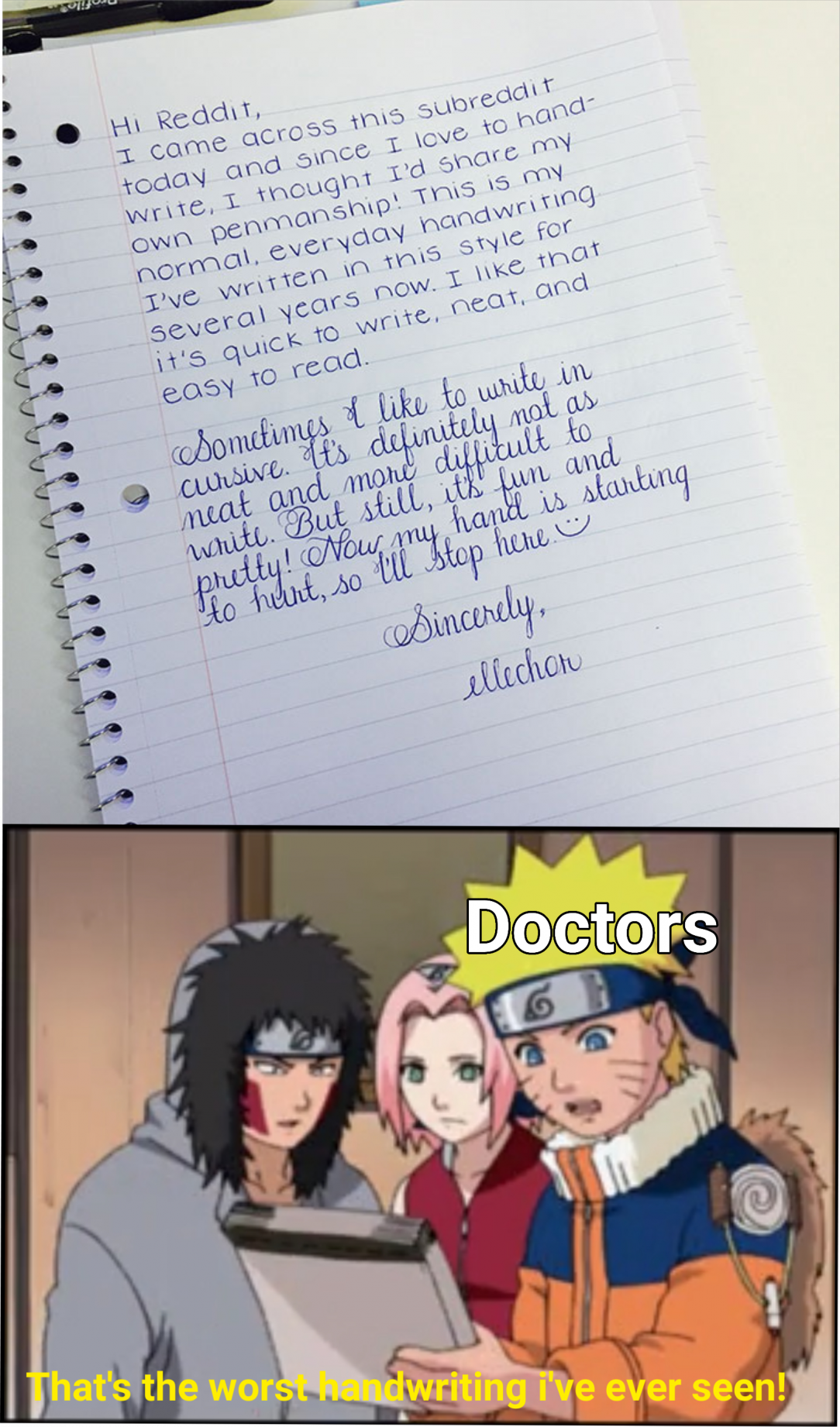 Only doctors can read other doctors handwriting