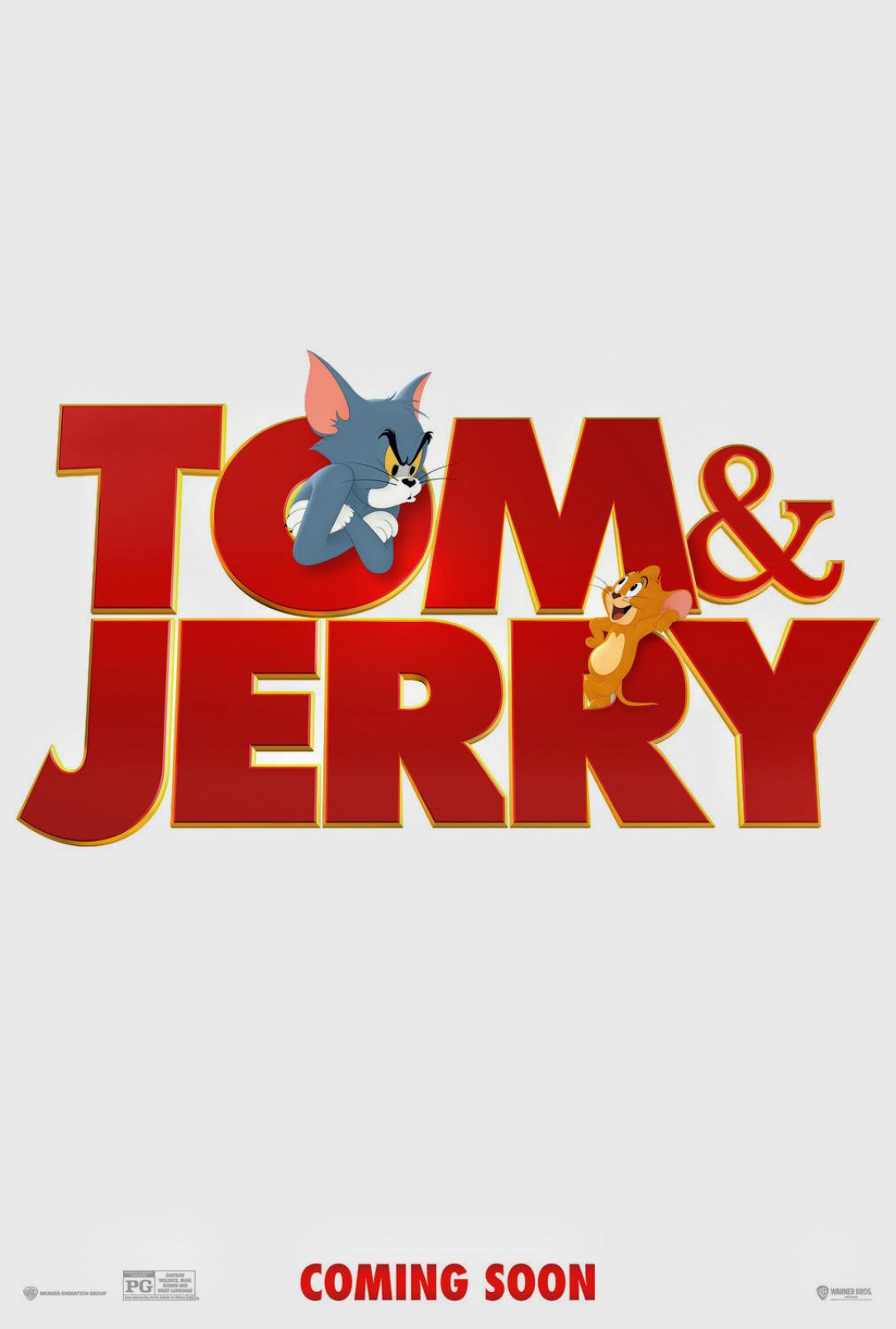 Movie poster for Tom and Jerry. Film directed by Tim Story. It will star the famous cat and mouse duo of the film, Tom and Jerry. It will also star Chloë Grace Moretz, Michael Peña, Rob Delaney, Colin Jost, and Ken Jeong 😸 💛