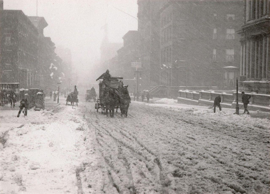 Winter on Fifth Avenue, NYC, 1893