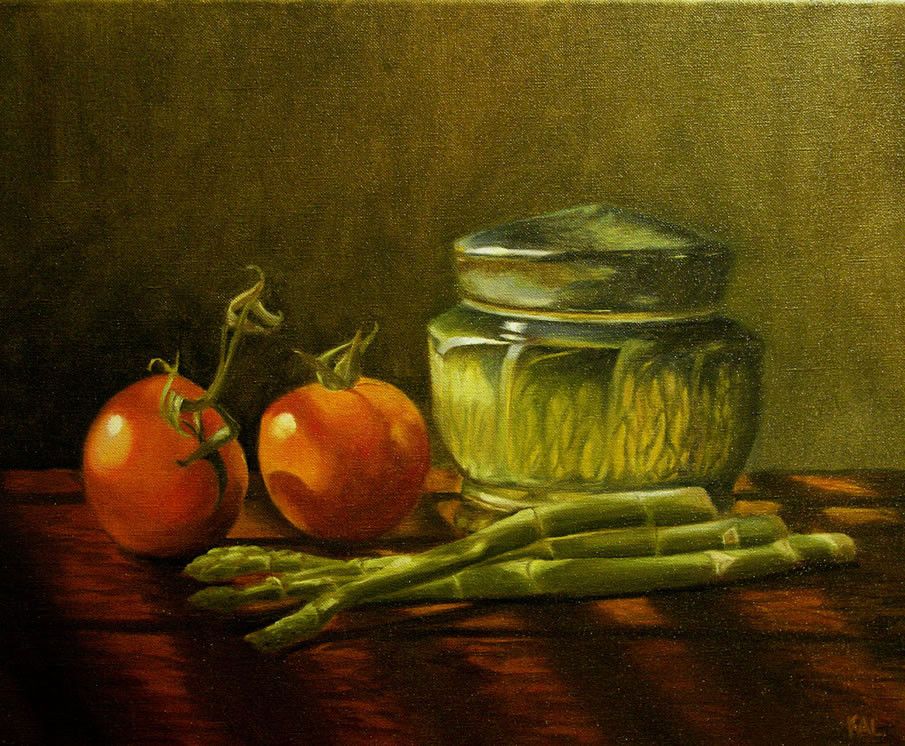 Still Life with Tomatoes and Asparagus