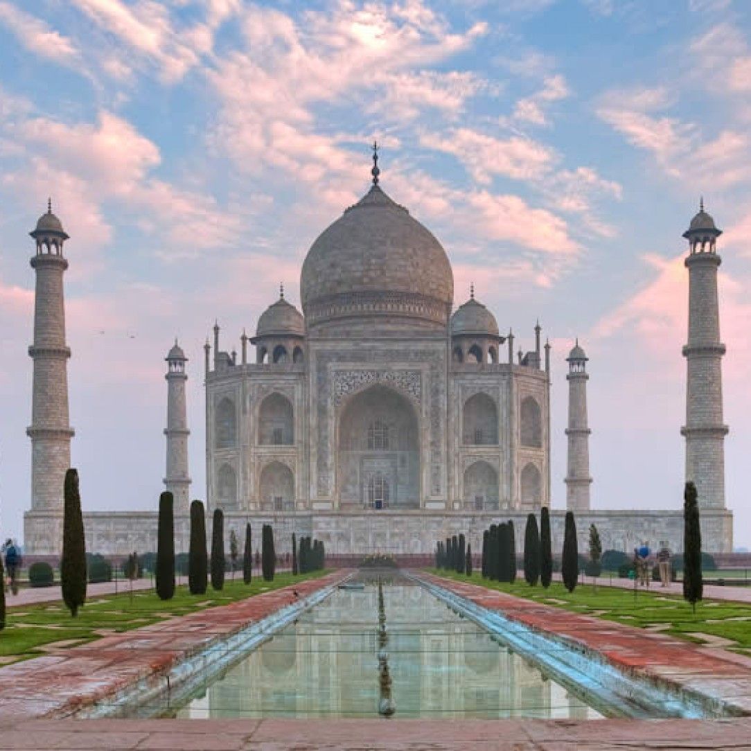 The Taj Mahal in Agra ( India ) 