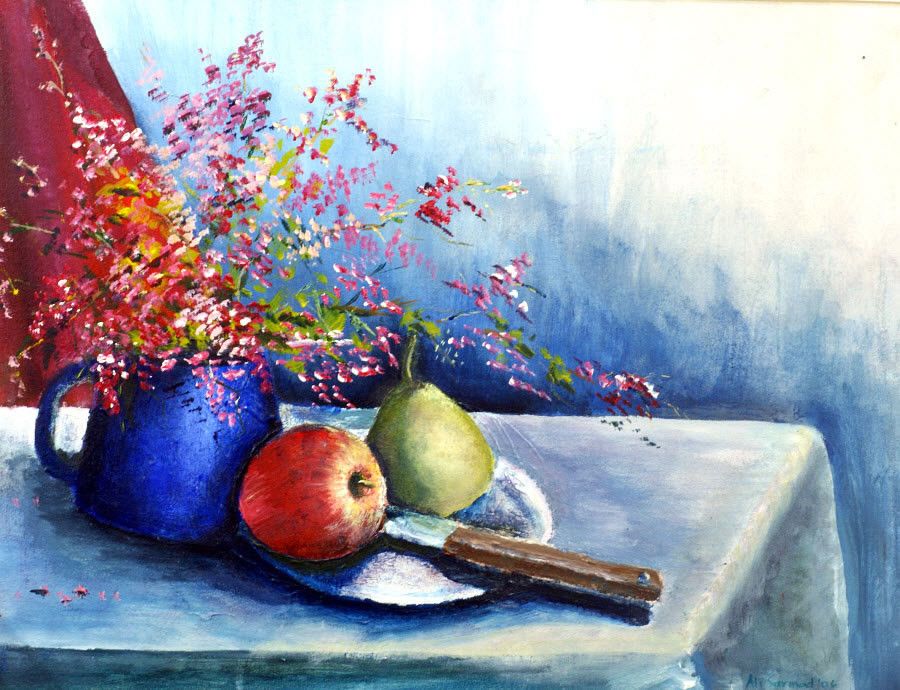 Featured image of post Easy Still Life Drawing With Watercolor - (stick with a certain color scheme — like orange and.