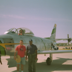 Micheal Dorn (Star Trek's Worf) with his F-86 Sabre in mid-90s