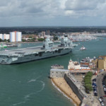 HMS Prince of Wales returned to Portsmouth today after NATO operations off the Spanish coast