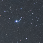 What is this thing? I suspect its a meteor but the bend irritates me. (240s exposure on a tracker)