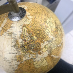 Badly designed globe on which you can’t read any European place names